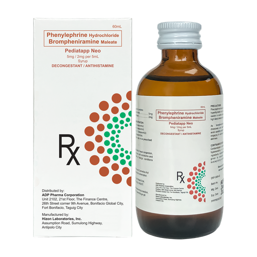 [10008166] Pediatapp Neo 5mg/2mg Per 5mL Syrup 60mL