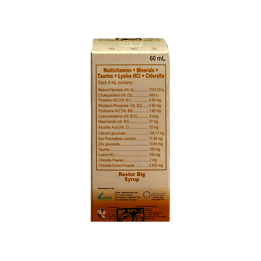 [10003647] Restor Big Ef Syrup 60mL