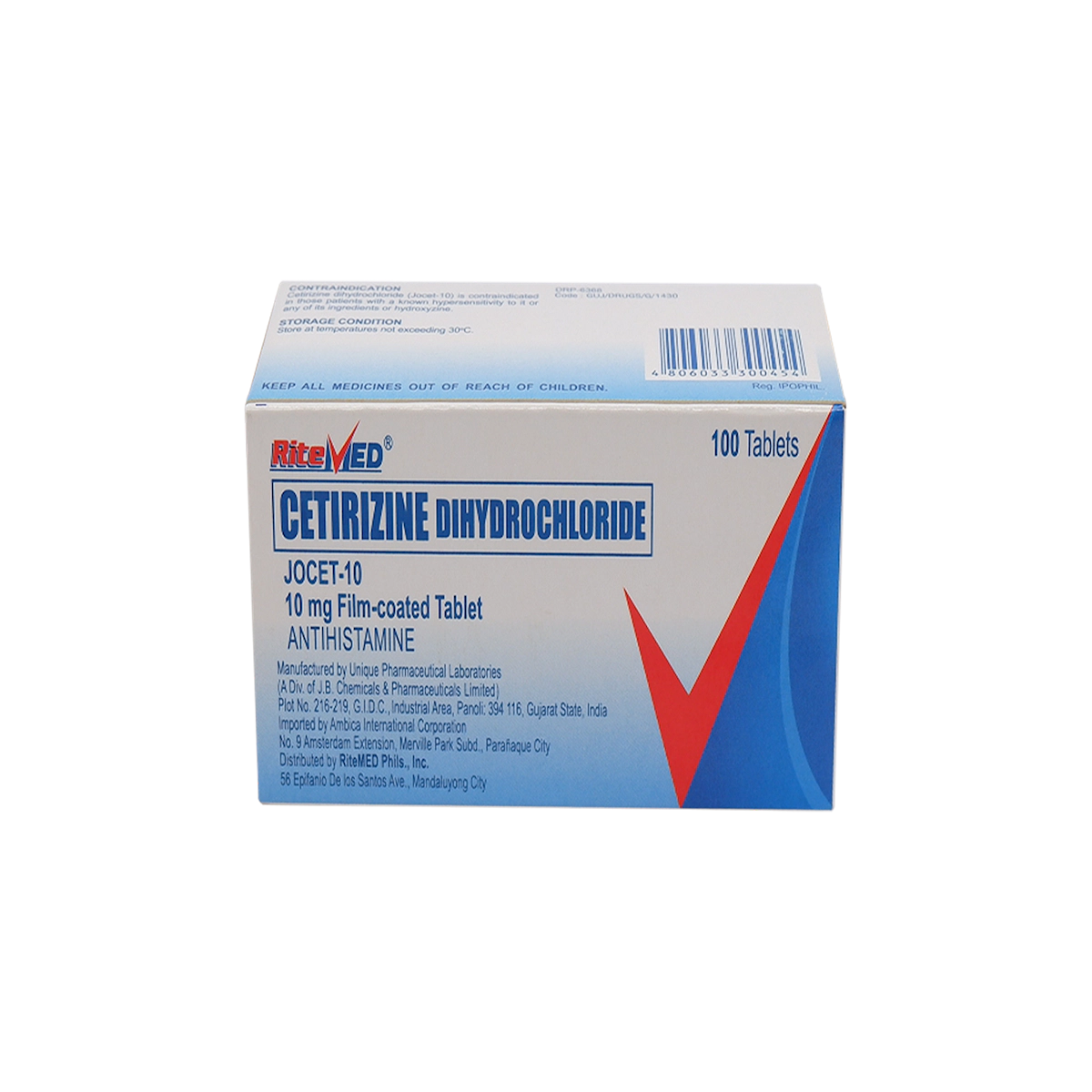 [10002200] Ritemed Cetirizine Dihydrochloride Tablet 20's