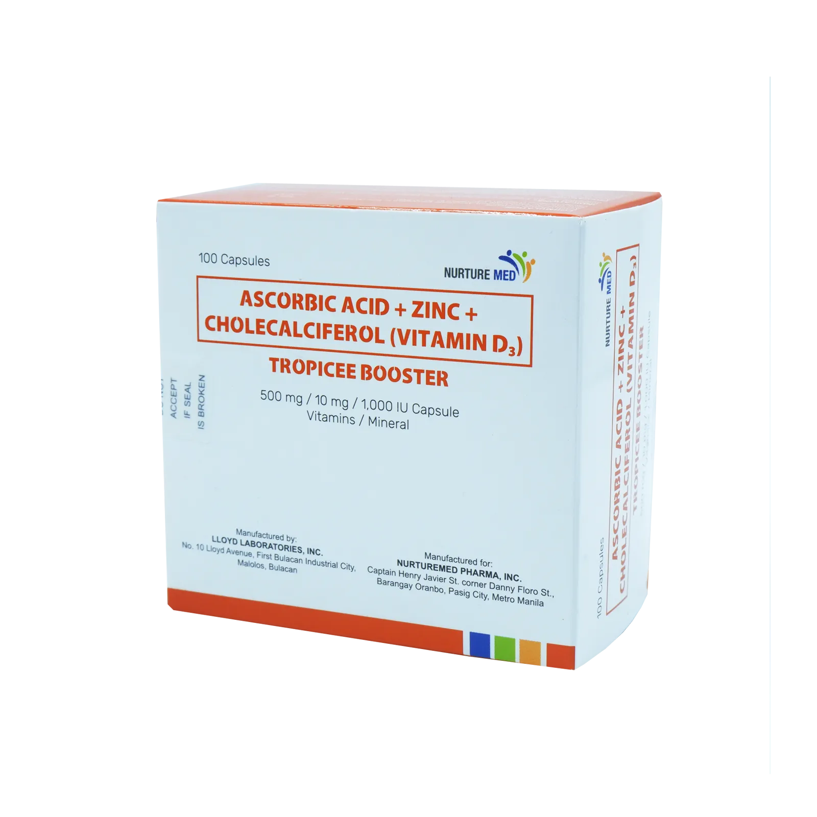 [10008511] Tropicee Booster Capsule 500mg/ 10mg/ 1,000 IU 