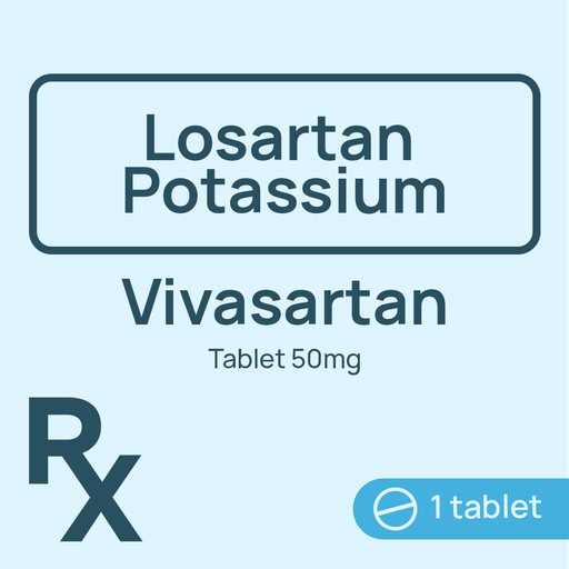 [10003716] Vivasartan Film-Coated Tablet 50mg
