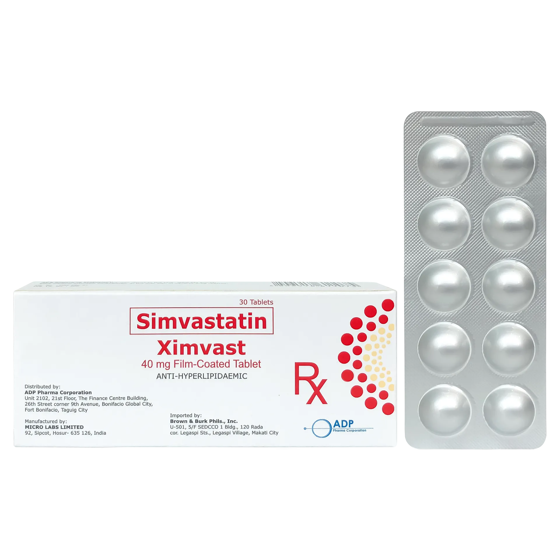 [10007997] Ximvast Tablet 40mg